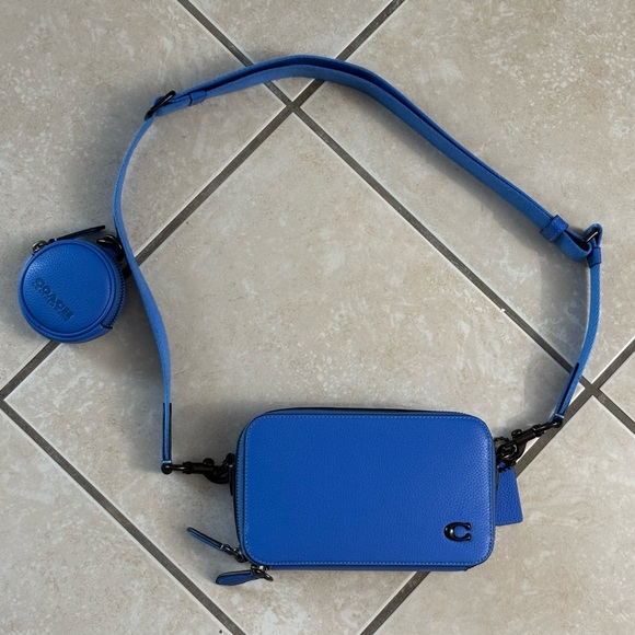Authentic Men’s Coach Blue Crossbody Bag with Mini Pouch (Brand New) - Picture 3 of 7